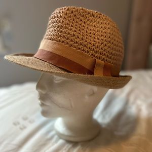 Steve Madden straw fedora style hat